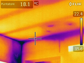 L'immagine termografica della termocamera